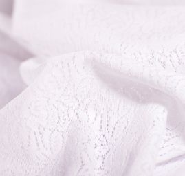 Jemná pružná krajka zářivě bílá 