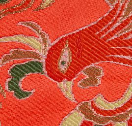 Brokát orientální motiv fénixe