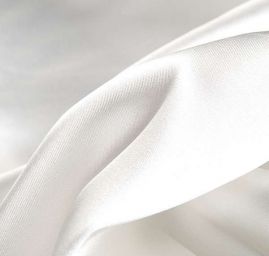 Satén polotaft pružný bílý