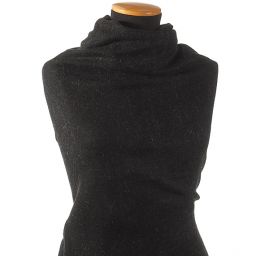 Vlněná kostýmová látka černo-šedá štep II.jakost