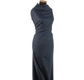 Látka vlna směs modrá/smetanová