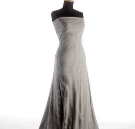 Úplet s žebrovým vzorem šedý