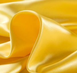 Satén pružný lesk jemný kanárkově žlutý