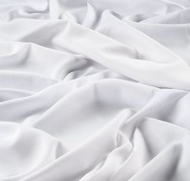Viskozová šatová látka lomená bílá