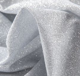 Lamé pletenina lepené flitry stříbrné