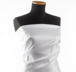 Taft pružný lomená bílá