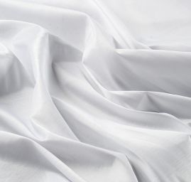 Taft pružný lomená bílá