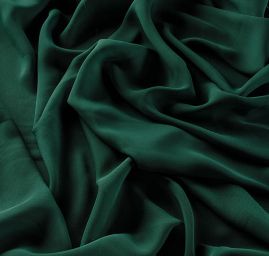 Šifon jednobarvený hladký lahvově zelený