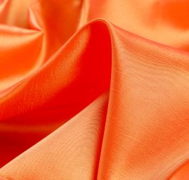 Taft hladký šanžán oranžový