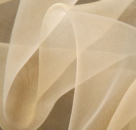 Organza jednobarvená šanžán zlatobéžová