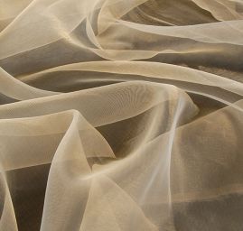 Organza jednobarvená šanžán zlatobéžová