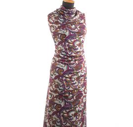 Úplet teplejší s vlasem tisk paisley šedý