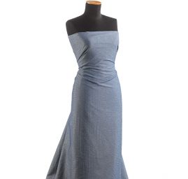 Žakárová látka vzor hranaté vlnky modrobílá