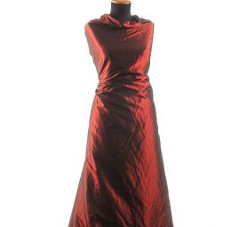 Taft kreš jemný šanžán malinový-černý