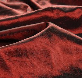 Taft kreš jemný šanžán malinový-černý