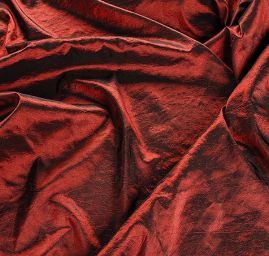 Taft kreš jemný šanžán malinový-černý