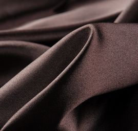 Pružný satén tmavě hnědý