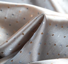 Podšívka žakár kostky šanžán modrohnědá