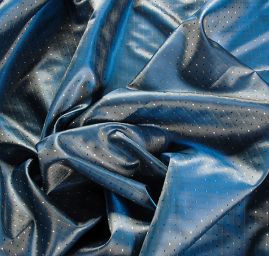 Podšívka žakár kostky šanžán modrozlatá