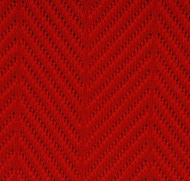 Pletenina imitující ručně pletený svetr červená