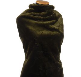 Imitace kožešiny nízký vlas tmavě zelená