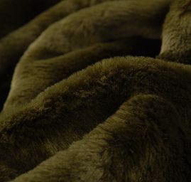 Imitace kožešiny nízký vlas tmavě zelená