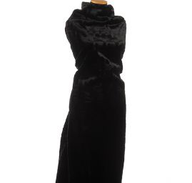 Imitace kožešiny nízký vlas černá 