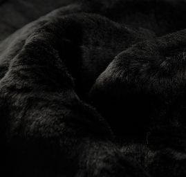 Imitace kožešiny nízký vlas černá 