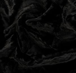 Imitace kožešiny nízký vlas černá 