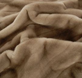 Imitace kožešiny norek béžovošedý/pruhy