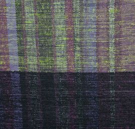 Originální ručně tkaná látka zelenofialová  