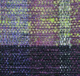 Originální ručně tkaná látka zelenofialová  