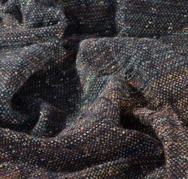 Originální ručně takná látka černozlatá