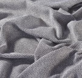 Látka na kostým imitace ručně tkané metráže černobílá