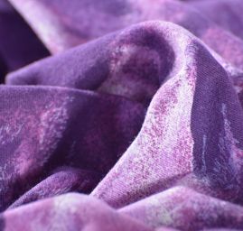 Látka flanel motiv tygr/srst fialová