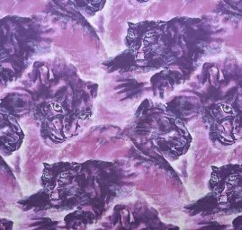 Látka flanel motiv tygr/srst fialová