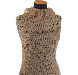 Pletenina imitace ručně háčkovaná béžová