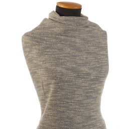 Kostýmová látka vlna směs smetanovo/šedá