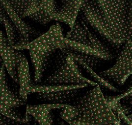 Bavlněná látka drobný vzor ornamentu zelená II.jakost