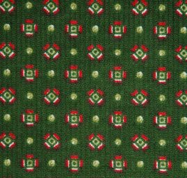 Bavlněná látka drobný vzor ornamentu zelená II.jakost