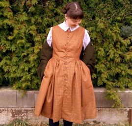 Vlněná kostýmovka vzor Esterházy hnědoskořicová