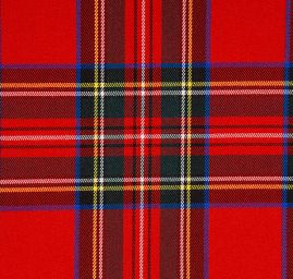 Kostýmová látka kostka tartan vínově červená