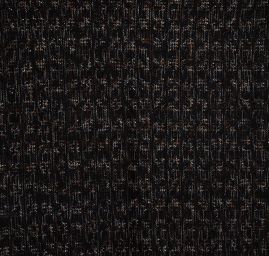 Kostýmová látka plastický vzor čtvrce černá/hnědá