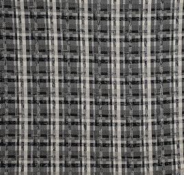 Kostýmová látka imitace ručně tkaná černobílá 
