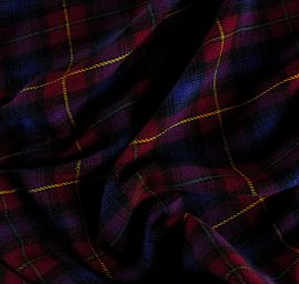 Kostýmová látka akryl káro červená modrá