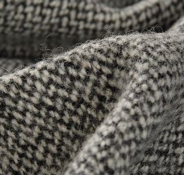 Vlněná látka na kabát imitace ručně tkaných látek