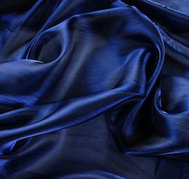 Organza šanžán modročená