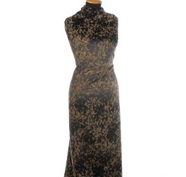 Imitace kašmírové látky s krátkým vlasem hnědočerná