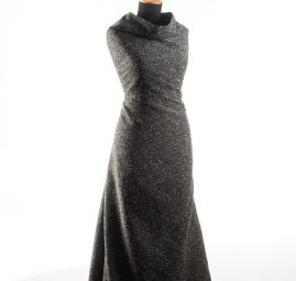 Kostýmová látka Art Fabrics vlna směs šedočerná