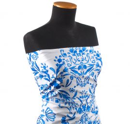 Žoržetová pletenina design MarLen  tisk folklor